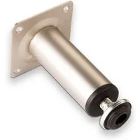 SO-TECH® Möbelfuß Möbelfuß mit Höhenverstellung Ø 30 mm Höhe: 100-150 mm, Höhe 100 mm, Edelstahloptik matt mit Bodengleiter