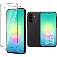 CLM-Tech Displayschutzglas 2X für Samsung Galaxy A27 5G, Panzerglas Folie - Blasenfreie Anbringung und kratzfest -, 2 Stück, Anti-Fingerabdruck