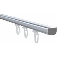 Good Life Vorhangschiene Avana, 1-läufig, Fixmaß, verschraubt, Aluminium, Kunststoff, Metall