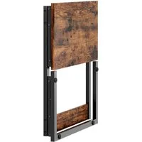 Fine Life Pro Ablagetisch Klappbarer C-förmiger Beistelltisch Braun mit Metallgestell 60x37x71cm