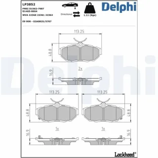 Delphi Bremsbel?ge hinten FORD AUSTRALIA Mustang Ford Mustang 4,0