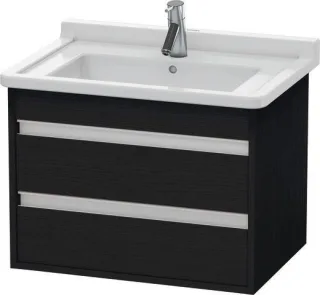 Duravit Ketho Waschtischunterbau wandhängend Eiche Schwarz Matt 650x455x480 mm - KT664301616 KT664301616