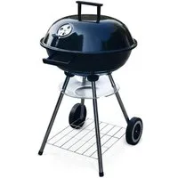 JUNG Holzkohlegrill 44 Cm,Grill Holzkohle, Kugelgrill mit Deckel,Outdoor, Ergonomische Arbeitshöhe . Leicht transportierbar