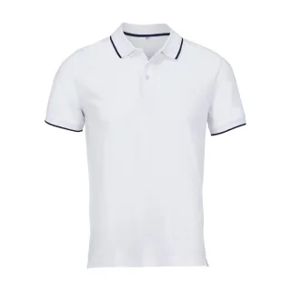 SOLS - "Palermo" Poloshirt für Herren/Damen Unisex (Weiß/Dunkelblau)