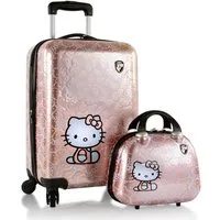 Heys Kinderkoffer Kinderreiseset Hello Kitty roségold, 4 Rollen, Heys Kindertrolley Handgepäck-Koffer