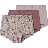 Name It Hipster NMFTIGHTS 3P VIOLETFLOWER NOOS (Packung, 3-St) Baumwollmischung, uni und bedruckt im Set