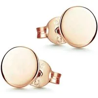 Materia Paar Ohrstecker Plättchen Basic Rosegold Ohrringe klein 3-7mm SO-259, Sterlingsilber, rosevergoldet