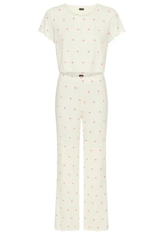 LASCANA - Vivance Dreams VD Rib PJ off-white - Gr. - 42