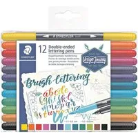 STAEDTLER Filzstift 3004, (12-tlg), mit zwei unterschiedlichen Spitzen