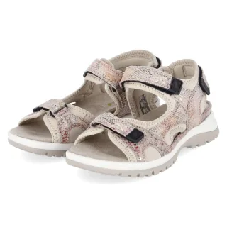Waldläufer Sandalen H-SORA - Gr. 39,5 - Beige - Rauleder