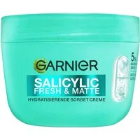 GARNIER Tagescreme FRESH & MATTE SALICYLIC SORBET CREME, sanftes Peeling gegen Pickel und Unreinheiten