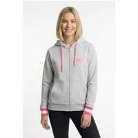 Zwillingsherz Kapuzensweatjacke "Rahel" Langarm, Kapuze, Reißverschluss, modisch, Schriftzug, Taschen
