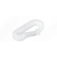 LYSEL® Halter Karabiner aus Kunststoff für Expanderseil 6mm weiss, (10-St), 62 mm [L]