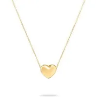 Echtzeit Kette mit Anhänger Schmuck Geschenk Edelstahl Halskette Puffy Heart Herz