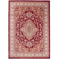 Mazovia Orientteppich Oriente Teppich - Traditioneller Teppich Orient Rot, 120 x 170 cm, Geeignet für Fußbodenheizung, Pflegeleicht, Wohnzimmerteppich