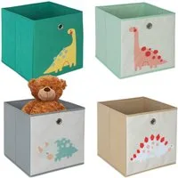 relaxdays Faltbox Kinder Aufbewahrungsboxen im 4er Set, D