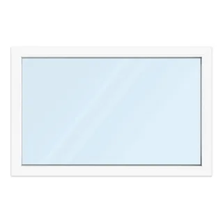 Fenster 140x90 cm, Kunststoff Profil aluplast IDEAL® 4000, Weiß, 1400x900 mm, einteilig festverglast, 2-fach Verglasung, individuell konfigurieren