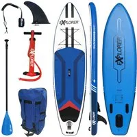 EXPLORER SUP-Board Sunshine 10.0, (6 tlg., mit Paddel, Pumpe und Transportrucksack)