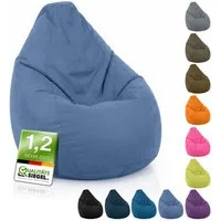 Green Bean Sitzsack Kinder Sitzsack Drop 60x60x90cm (mit Rückenlehne 60x60x90cm - Indoor Sitzkissen 220L EPS-Perlen Füllung, Kuschelig Waschbar), Bean Bag Bodenkissen Lounge Chair Sitzhocker Kindersitzsack