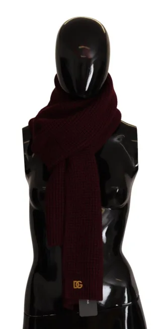 Dolce & Gabbana Red Red Cashmere Logo Brap