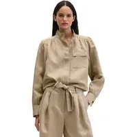 Marc O'Polo Kurzjacke Stehkragen-Jacke loose aus TENCEL™ Lyocell-Leinen-Mix