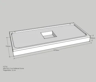 Neuesbad Wannenträger für Kaldewei Scona 750x1600x23 SD24089