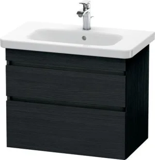 Duravit DuraStyle Waschtischunterbau wandhängend Eiche Schwarz Matt 730x448x610 mm - DS648101616 DS648101616