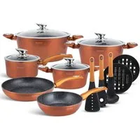 Edenberg Topf-Set Stylische Töpfe in 5 Farben – Modernes Design & Hervorragende Qualität, Keramik, Aluminiumguss, Edelstahl (Verleihen Sie Ihrer Küche neuen Glanz und genießen Sie jeden Kochmoment mit einem Topfset, das Stil, Qualität und Alltagstaug
