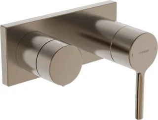 Hansa Einhandmischer FM-Set f. Wafü/Brause HANSAVANTIS, Rosette eckig Bronze gebürstet, 5482900781 5482900781