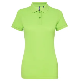 Asquith & Fox Damen/Damen Kurzarm-Poloshirt aus Performance-Mischung (Neongrün)