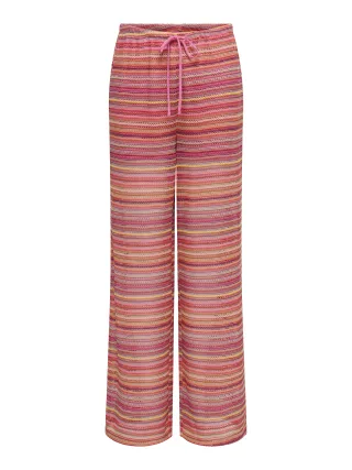 ONLY - ONLSANDY WIDE TIE STRING PANTS JRS Raspberry - Gr. - M