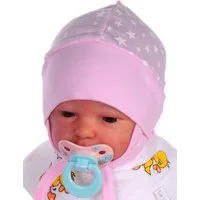 La Bortini Erstlingsmütze Mütze für Neugeborene Babymütze Baby Haube mit Sternchen aus reiner Baumwolle, 32 34 36 38 40 42 44 46