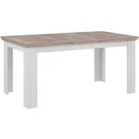 FORTE Esstisch ausziehbar 206,6, Schnee/ Nelson Eiche Dekor - 160/206,6x75x90cm BxHxT