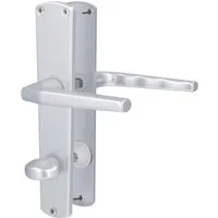 Alpertec Zimmertür Alpertec WC-Langschildgarnitur Phil Aluminium F1