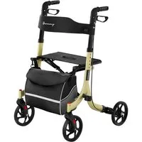 Uniprodo Rollator Alu Gehwagen Faltbar Gehilfe Design Laufhilfe Leicht Reflektor Tasche