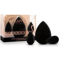 Luvia Cosmetics Make-up Schwamm CLASSIC MAKE-UP SPONGE + 2 MINI, Set, 3 tlg., Fleckenloses Auftragen, für flüssige und pudrige Produkte, kein Latex.