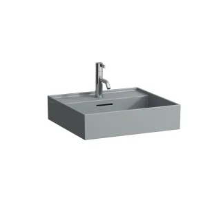 LAUFEN Waschtisch Kartell · LAUFEN 460x500x145, 1 Hahnloch, mit Überlauf, graphit matt H8103327581041