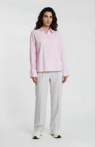Milano Italy - shirt blouse w/ elastic gathering above cuffs 1/1 sleeve - Gr. - 36