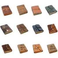 Brillibrum Tagebuch Leder Tagebuch handgefertigt Vintage Notizbuch mit Antik Papier