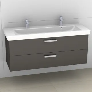 Artiqua 414 Waschtischunterschrank für Subway 2.0 7176D2 Stahlgrau Metallic, 414-WU2L-V73-7141-88 414-WU2L-V73-7141-88