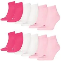 PUMA Freizeitsocken Quarter Socken (6-Paar) mit Cat-Logo und PUMA-Schriftzug