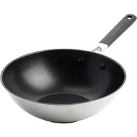 KitchenAid Wok Classic Stainless Steel (CC005705-001), Edelstahl, Wokpfanne 28 cm, Edelstahl-Induktionsboden mit Aluminiumkern