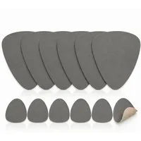 Arendo Platzset 6er Set Premium Tischset doppelseitig, Kunstleder, rutschfest, oval, (Set, 12-St., 6 Tischsets + 6 Getränkeuntersetzer), wasserabweisend, abwischbar, Tellerunterlage & Getränkeuntersetzter
