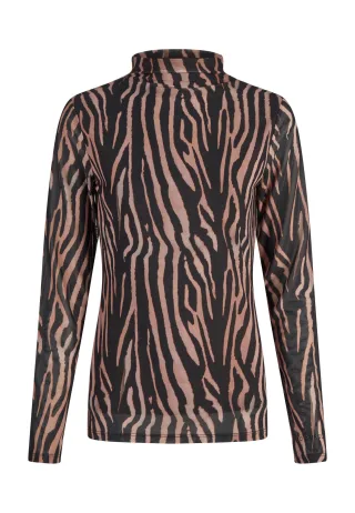 Marc Aurel - Shirt mit bedruckter Rippe black varied - Gr. - 34