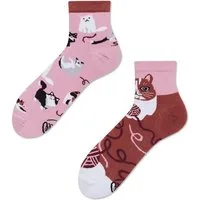 Many Mornings Sneakersocken Many Mornings Quarters Playful Cat (1 Paar, 1-Paar, 1 Paar) immer ein dismatching Paar