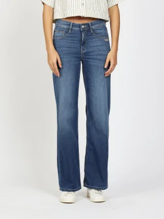 GANG Damen Jeans 94AMELIE WIDE - wide fit Jeans customary midblue