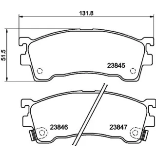 Hella Bremsbel?ge vorne Ford Probe Mazda 323 626 Mx-6 Premacy Xedos