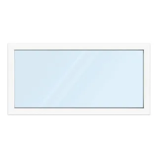 Fenster 160x80 cm, Kunststoff Profil aluplast IDEAL® 4000, Weiß, 1600x800 mm, einteilig festverglast, 2-fach Verglasung, individuell konfigurieren