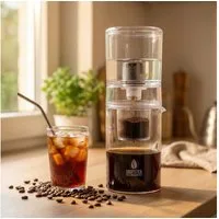 dripdrip Cold Brew Zubereiter DRIPSTER, 0,6l Kaffeekanne, Edelstahlnetz, Kaffeebereiter für kaltgebrühten Kaffee und Tee