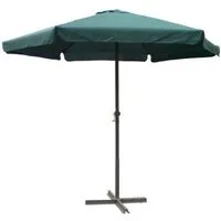 Linder Exclusiv GmbH Sonnenschirm Gartenschirm mit Kurbel Marktschirm Ø 3 m Sonnen-Schirm, mit Krempe, stufenlose Höhenverstellung
